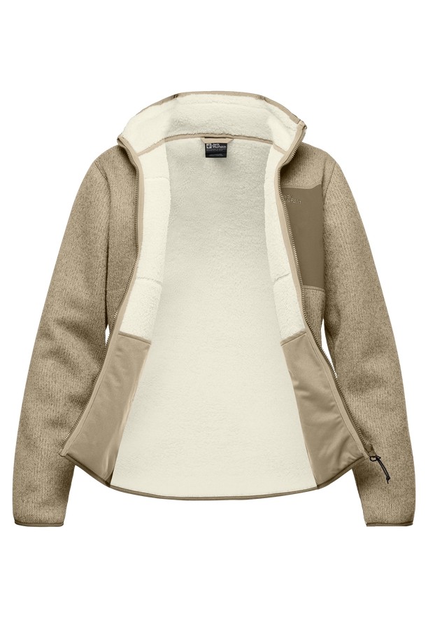 Khaki Jack Wolfskin Kaminfeuer Men Fleece Jackets | 28324087