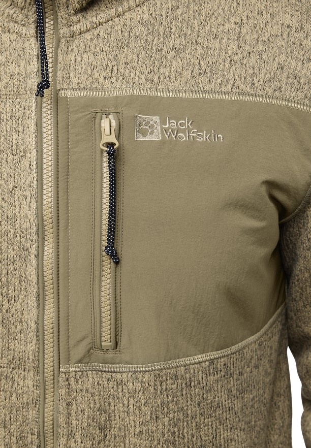 Khaki Jack Wolfskin Kaminfeuer Men Fleece Jackets | 28324087