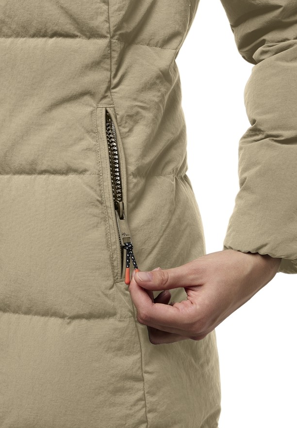 Khaki Jack Wolfskin Nordlicht Women Down Coats | 32947007