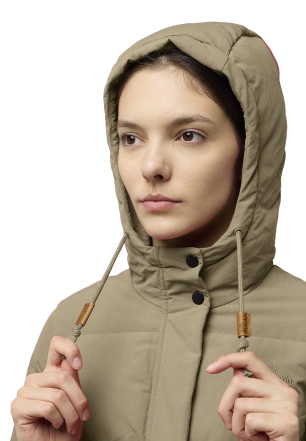 Khaki Jack Wolfskin Nordlicht Women Down Coats | 32947007