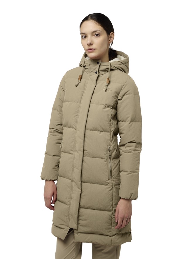 Khaki Jack Wolfskin Nordlicht Women Down Coats | 32947007