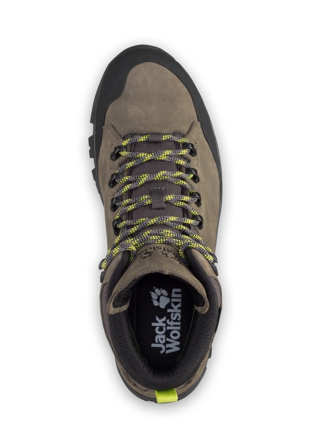 Khaki Jack Wolfskin Rebellion Texapore Mid Men Hiking Shoes | 54342682