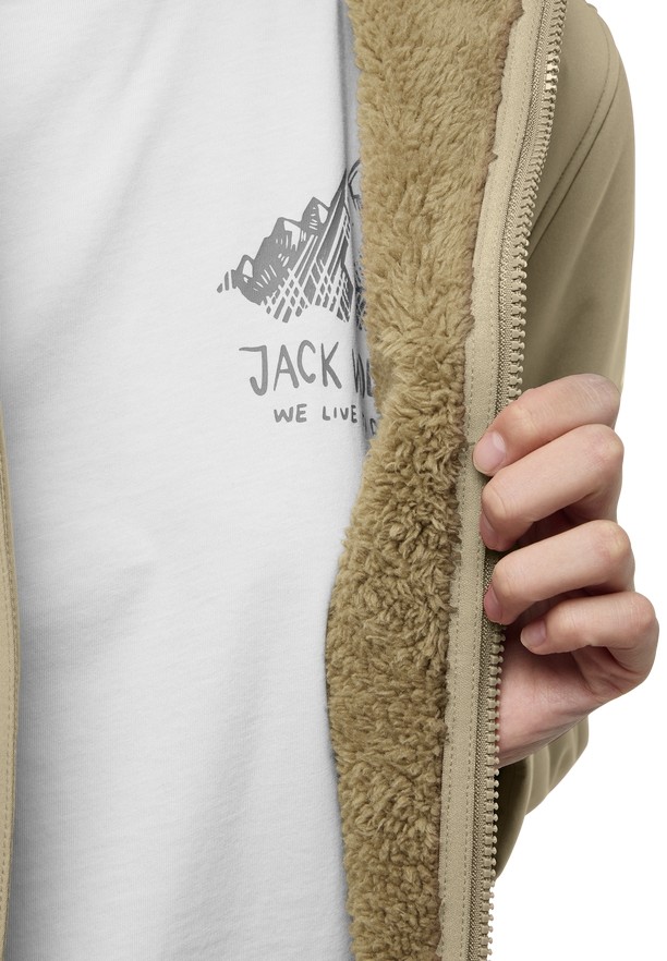 Khaki Jack Wolfskin Windland Women Softshell Jackets | 12818283