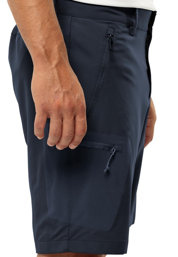 Navy Jack Wolfskin Active Track Men Shorts | 26154224