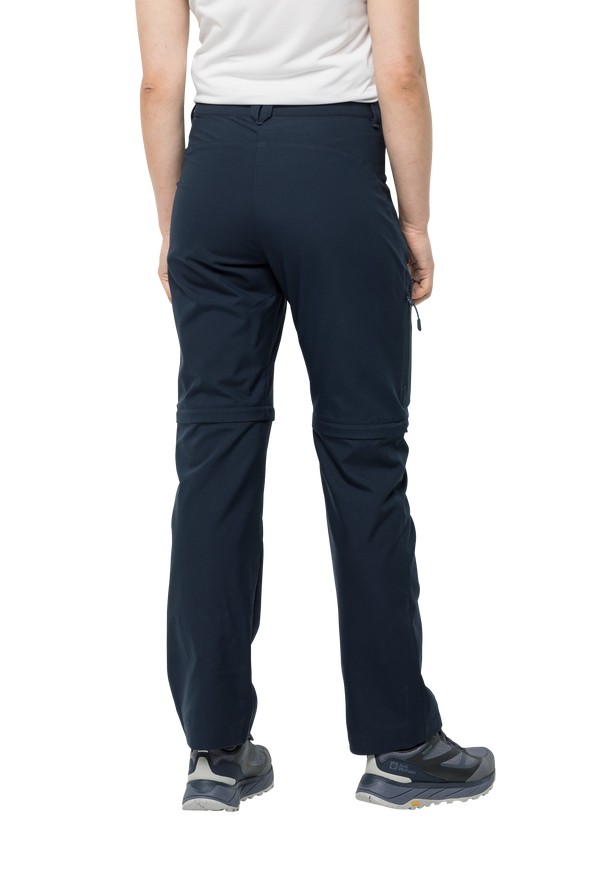 Navy Jack Wolfskin Active Track Zip Off Women Hiking Pants | 82882491