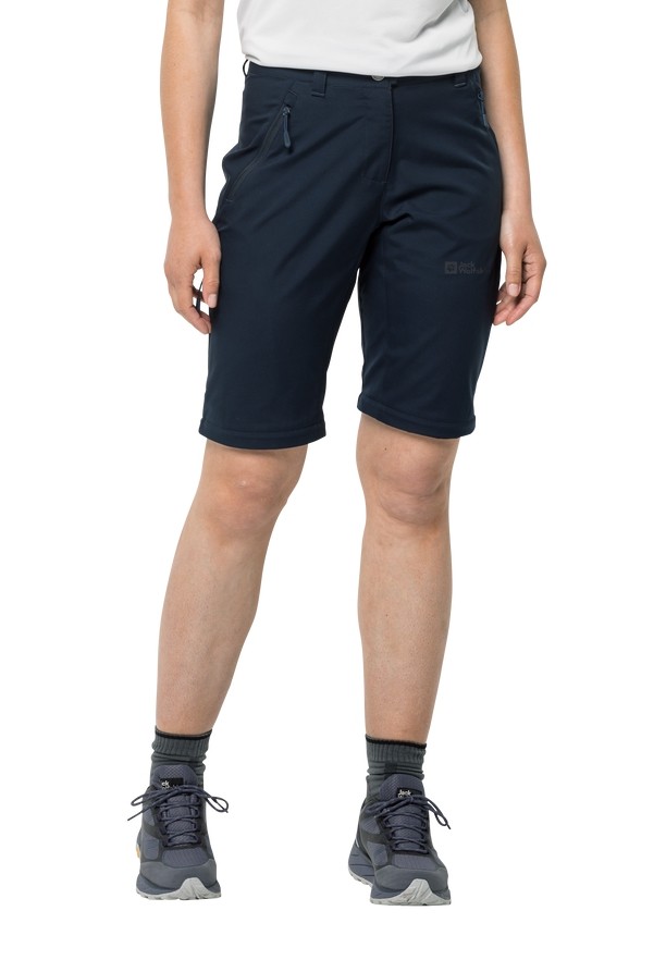 Navy Jack Wolfskin Active Track Zip Off Women Hiking Pants | 82882491