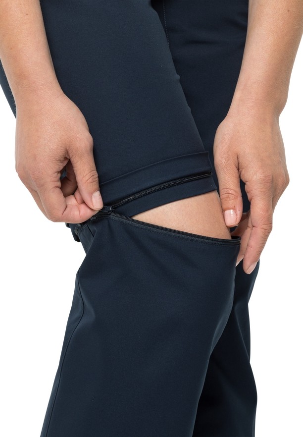 Navy Jack Wolfskin Active Track Zip Off Women Hiking Pants | 82882491