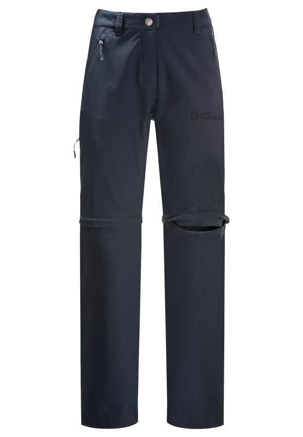 Navy Jack Wolfskin Active Track Zip Off Women Hiking Pants | 82882491