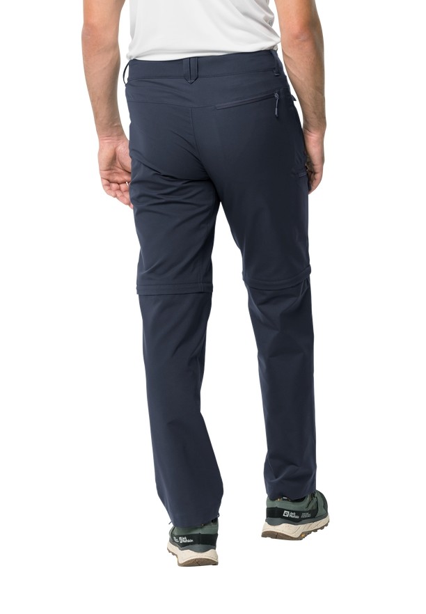 Navy Jack Wolfskin Active Track Zip Off Men Hiking Pants | 28441933