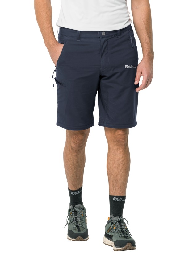 Navy Jack Wolfskin Active Track Zip Off Men Hiking Pants | 28441933
