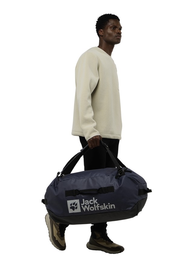 Navy Jack Wolfskin All-in 65 Men Duffle Bags | 21084557