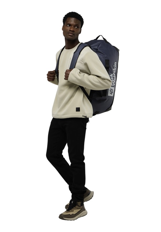 Navy Jack Wolfskin All-in 65 Men Duffle Bags | 21084557