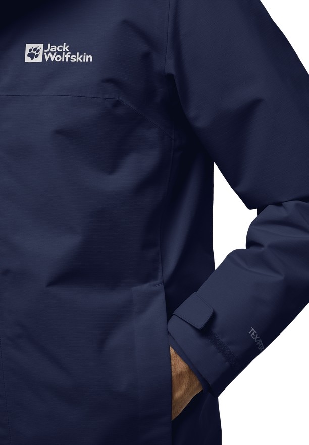 Navy Jack Wolfskin Altenberg 3in1 Men Jackets | 29119448