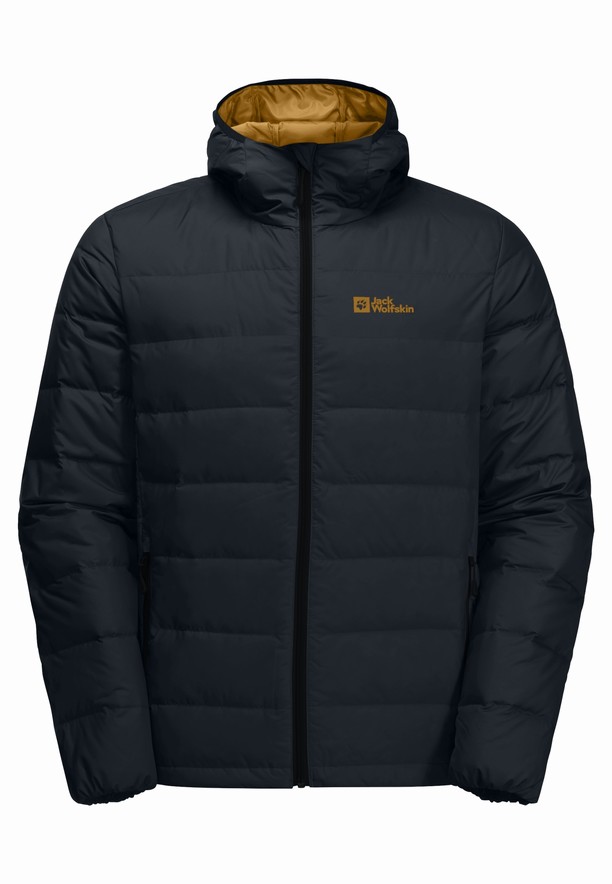Navy Jack Wolfskin Ather Hoody Men Down Jackets | 26586410
