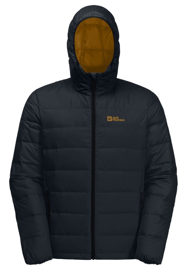 Navy Jack Wolfskin Ather Hoody Men Down Jackets | 26586410
