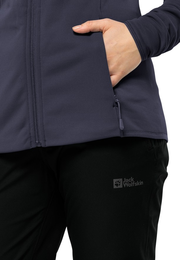 Navy Jack Wolfskin Baiselberg Fz Women Fleece Jackets | 53680373