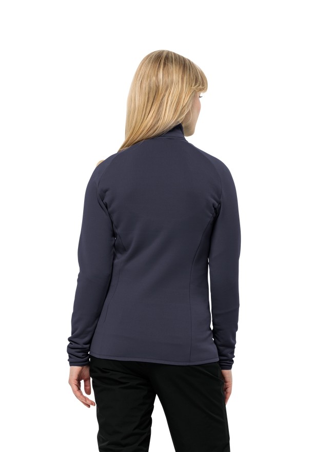 Navy Jack Wolfskin Baiselberg Fz Women Fleece Jackets | 53680373