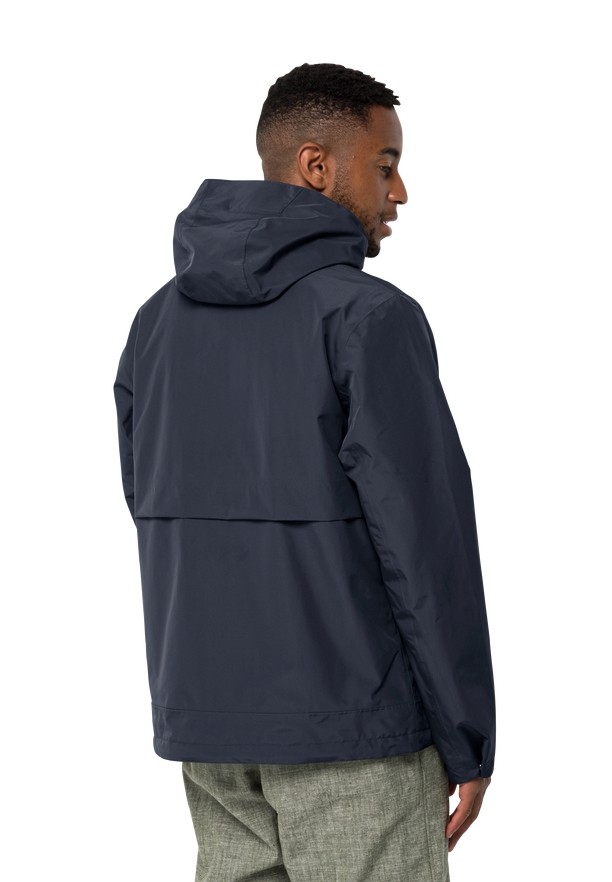 Navy Jack Wolfskin Baydream Men Rain Jackets | 96803763