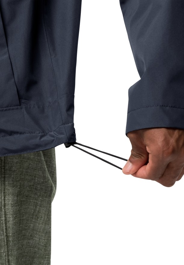 Navy Jack Wolfskin Baydream Men Rain Jackets | 96803763