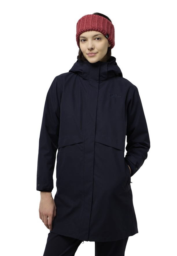 Navy Jack Wolfskin Baylight 3in1 Women Coats | 81059794