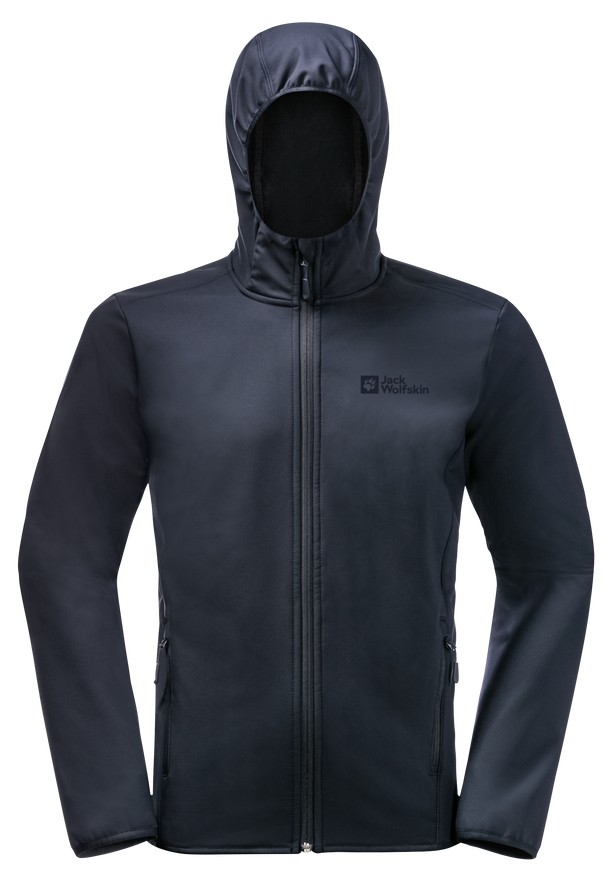 Navy Jack Wolfskin Bornberg Hoody Men Softshell Jackets | 36277979