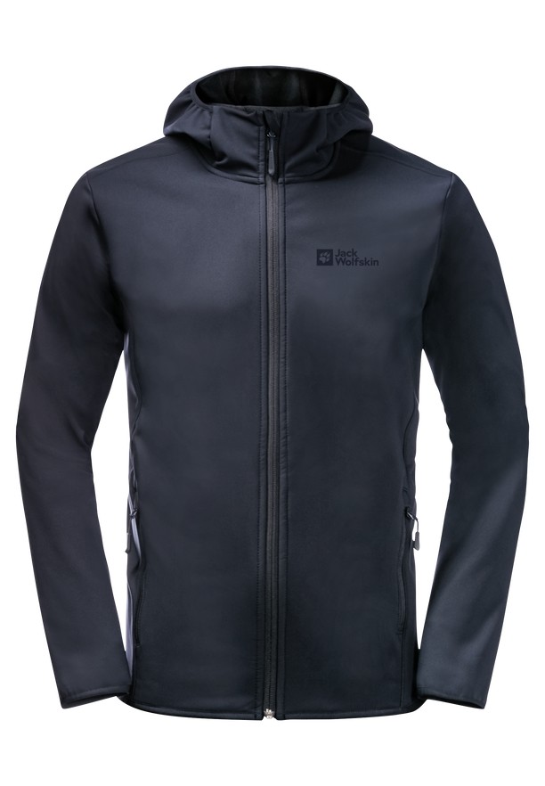 Navy Jack Wolfskin Bornberg Hoody Men Softshell Jackets | 36277979
