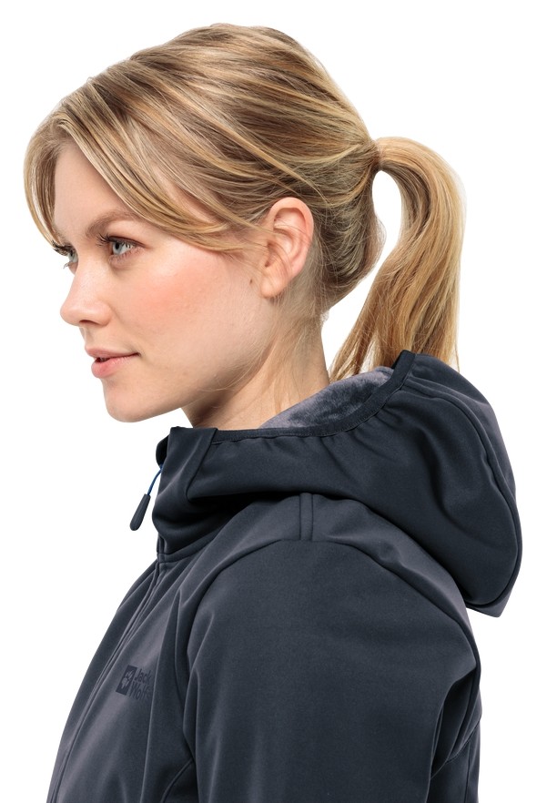 Navy Jack Wolfskin Bornberg Hoody Women Jackets | 16216485