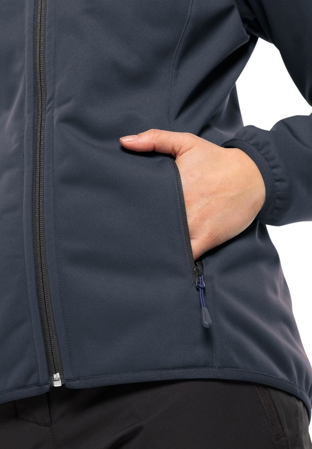 Navy Jack Wolfskin Bornberg Hoody Women Jackets | 16216485