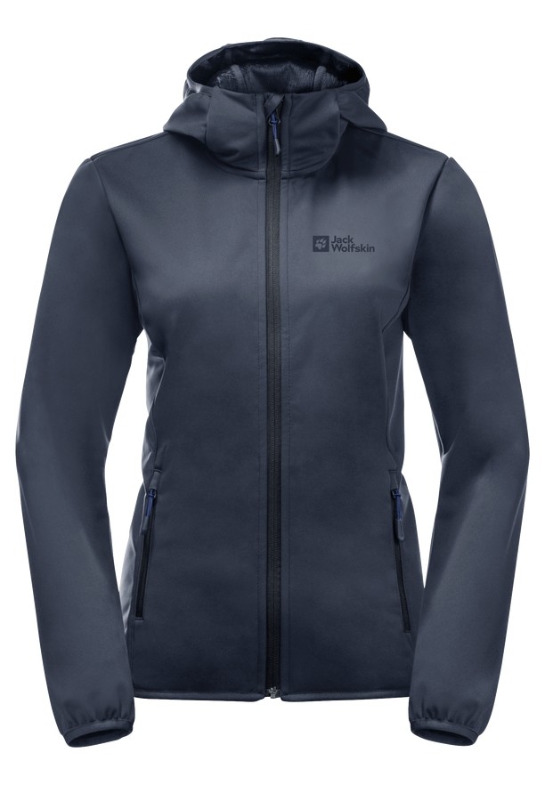 Navy Jack Wolfskin Bornberg Hoody Women Jackets | 16216485