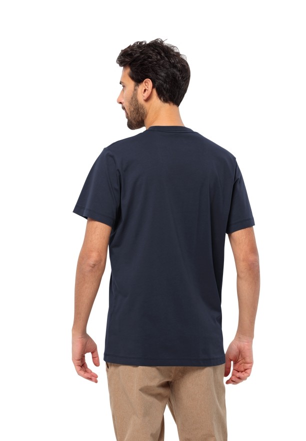 Navy Jack Wolfskin Brand Men T Shirts | 76182978