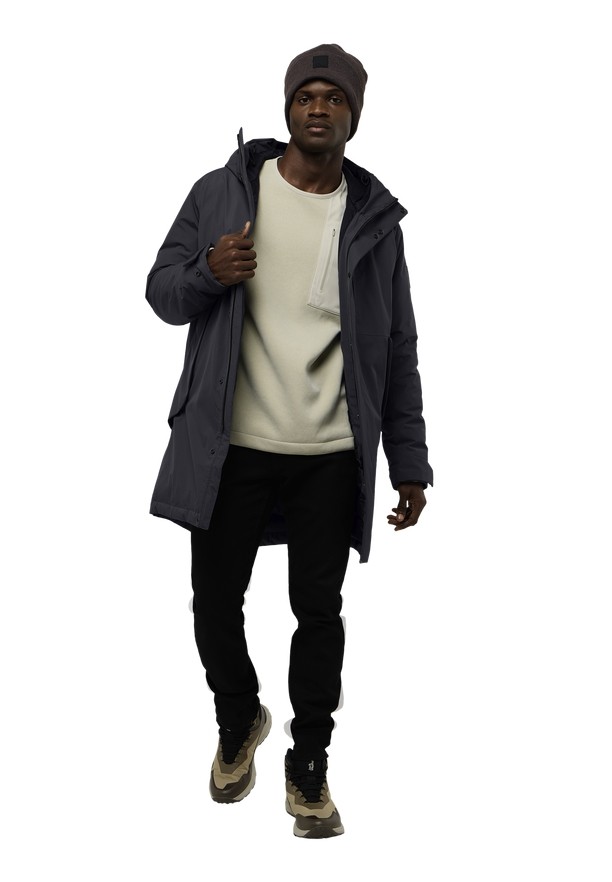 Navy Jack Wolfskin Brandenburger Men Coats | 43702491