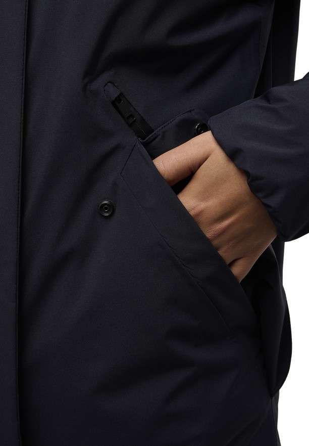 Navy Jack Wolfskin Brandenburger Women Coats | 53120752