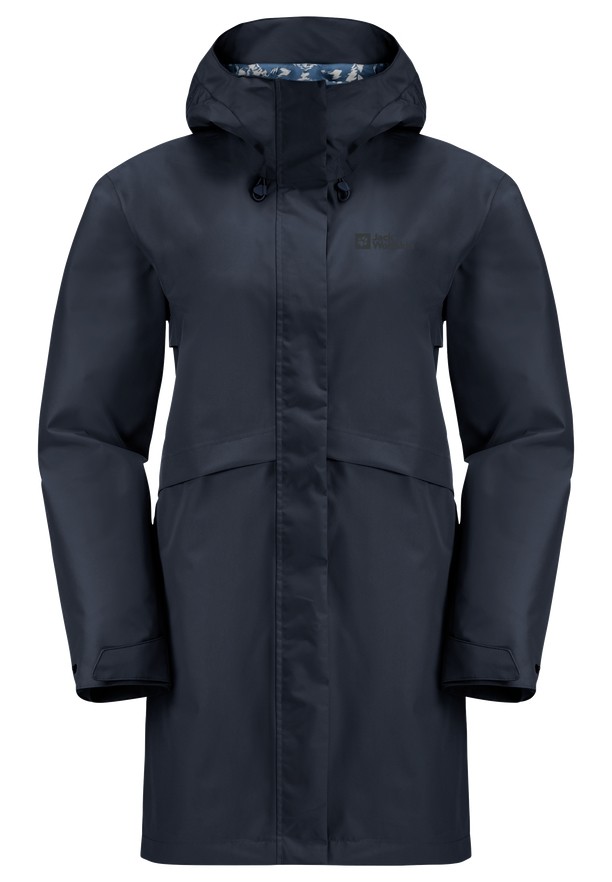 Navy Jack Wolfskin Cape West Women Rain Coats | 53756697