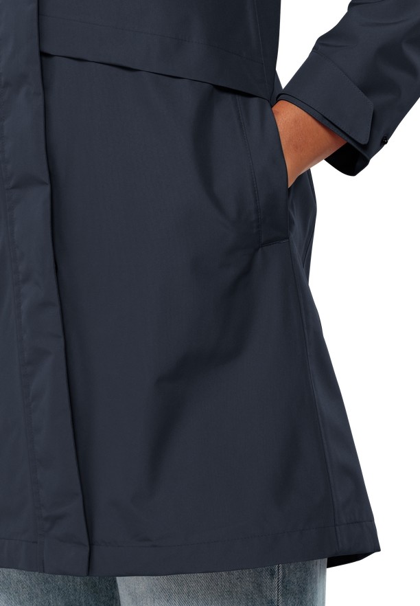 Navy Jack Wolfskin Cape West Women Rain Coats | 53756697