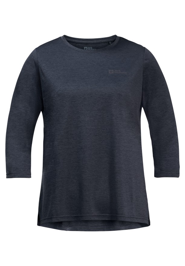Navy Jack Wolfskin Crosstrail 3/4 Women T Shirts | 23352935