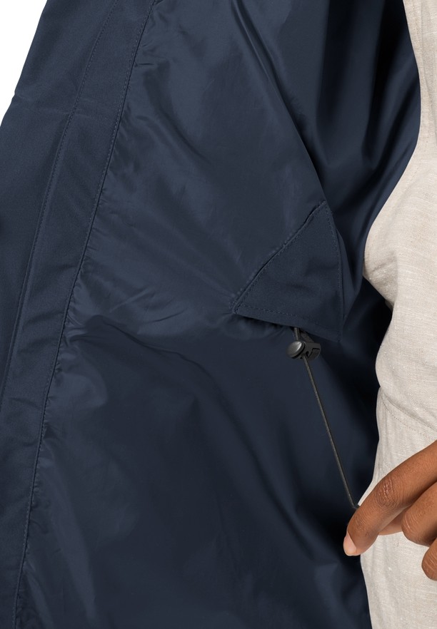 Navy Jack Wolfskin Dakar Women Rain Coats | 22168605