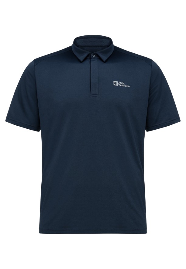 Navy Jack Wolfskin Delgami Men Polo Shirts | 53964241