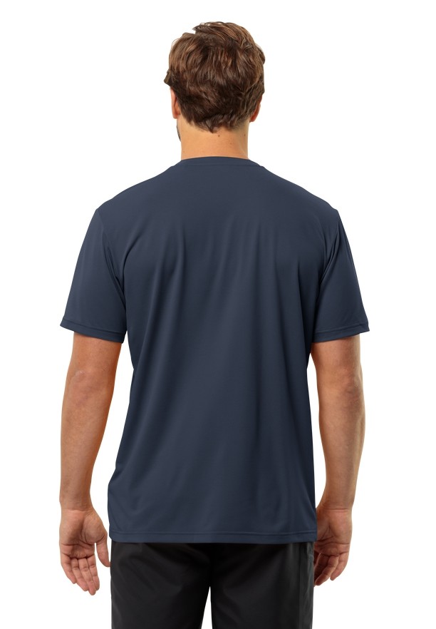 Navy Jack Wolfskin Delgami S/s Men T Shirts | 34709783