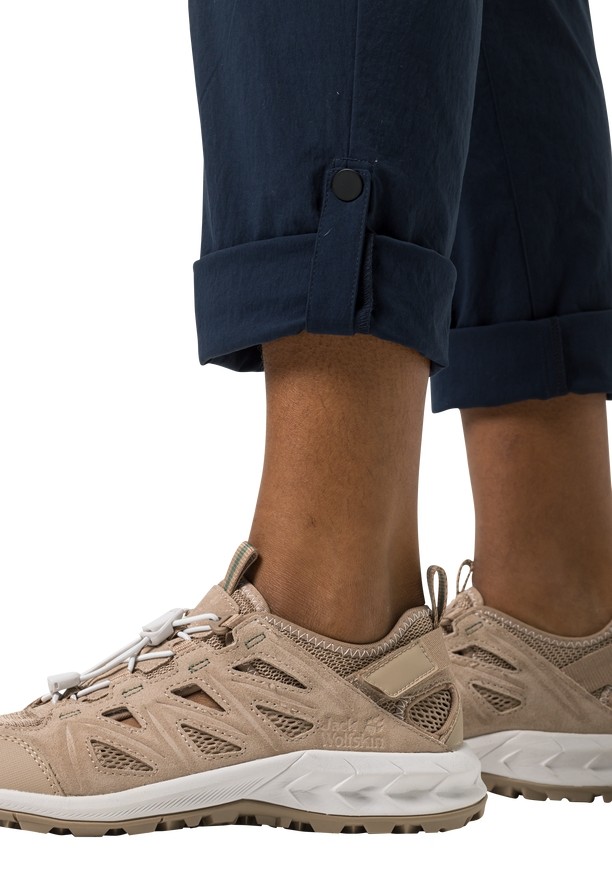 Navy Jack Wolfskin Desert Roll Up Women Pants | 68874207