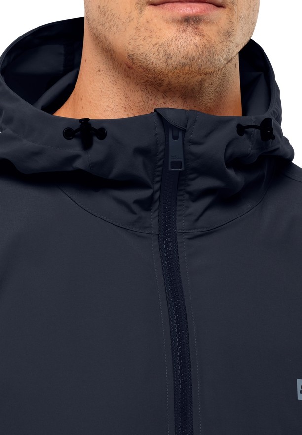 Navy Jack Wolfskin Desert Wind Overhead Men Jackets | 48906793