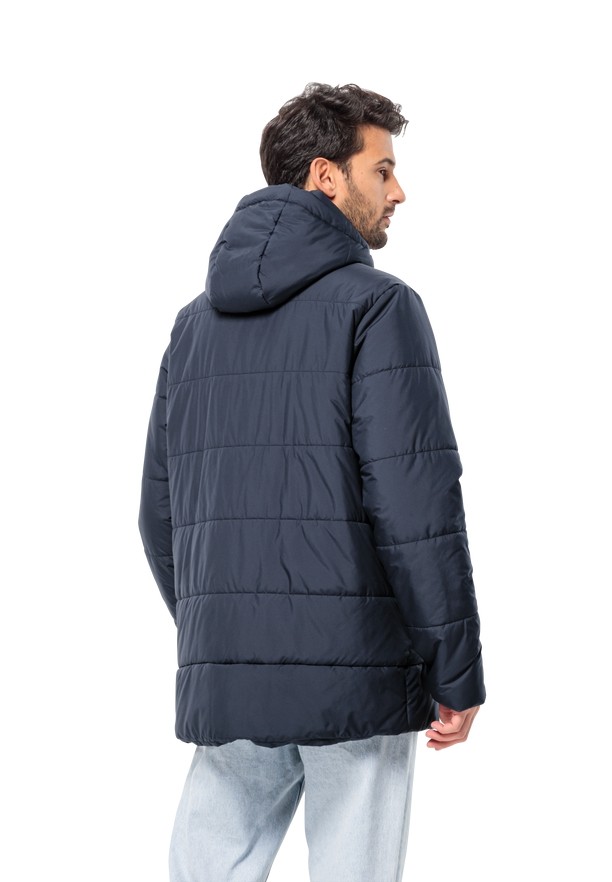 Navy Jack Wolfskin Deutzer Long Men Jackets | 97359735