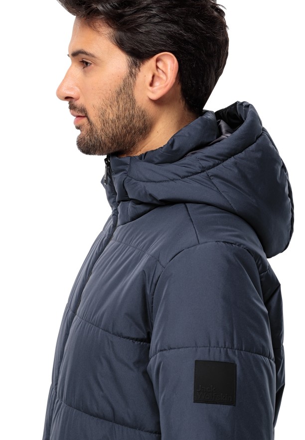 Navy Jack Wolfskin Deutzer Long Men Jackets | 97359735