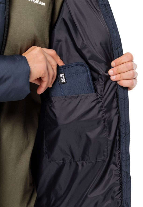 Navy Jack Wolfskin Deutzer Long Men Jackets | 97359735