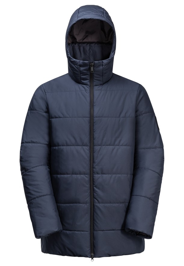 Navy Jack Wolfskin Deutzer Long Men Jackets | 97359735