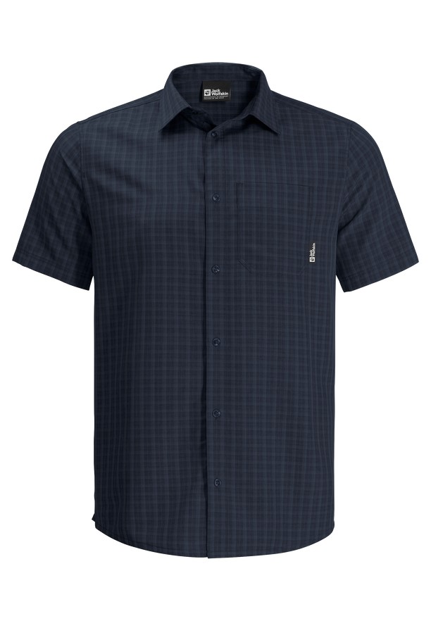 Navy Jack Wolfskin El Dorado Men Shirts | 86290465