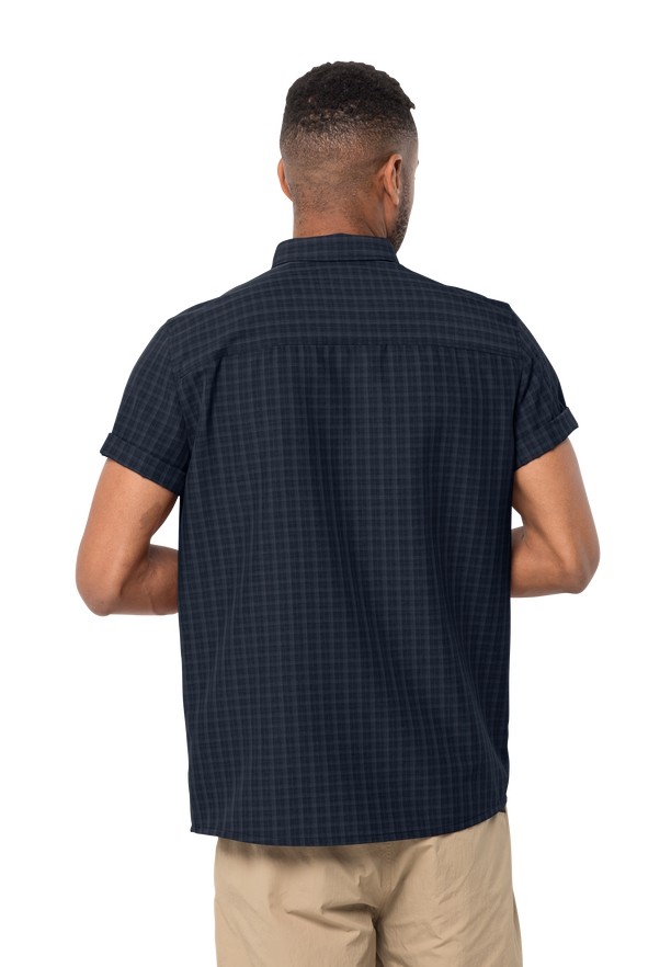 Navy Jack Wolfskin El Dorado Men Shirts | 86290465