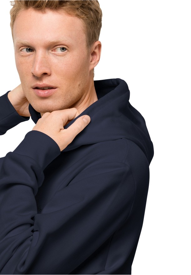Navy Jack Wolfskin Essential Men Hoodie | 98294392