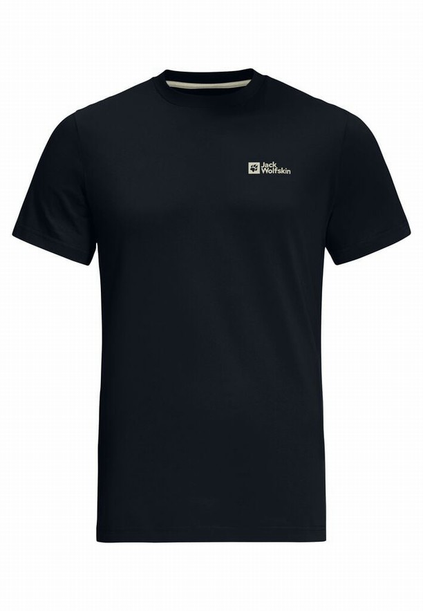 Navy Jack Wolfskin Essential Men T Shirts | 13498919