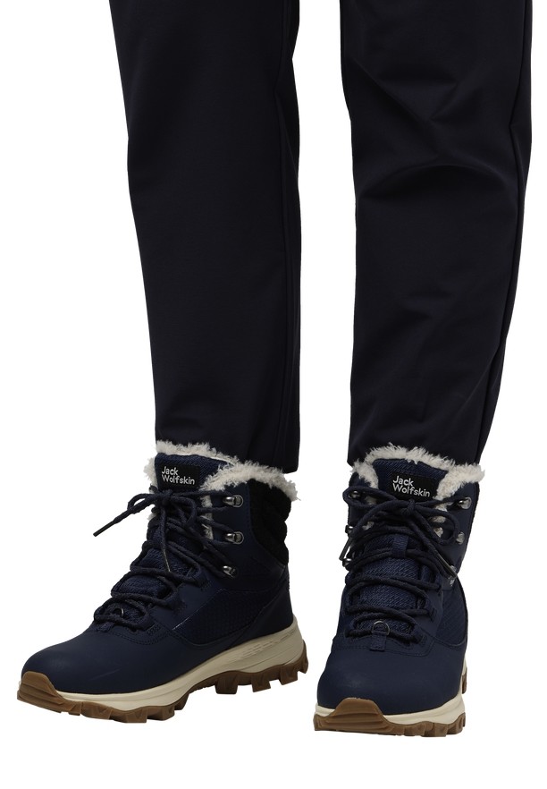 Navy Jack Wolfskin Everquest Texapore High Women Winter Shoes | 62698938