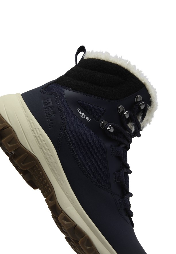 Navy Jack Wolfskin Everquest Texapore High Women Winter Shoes | 62698938